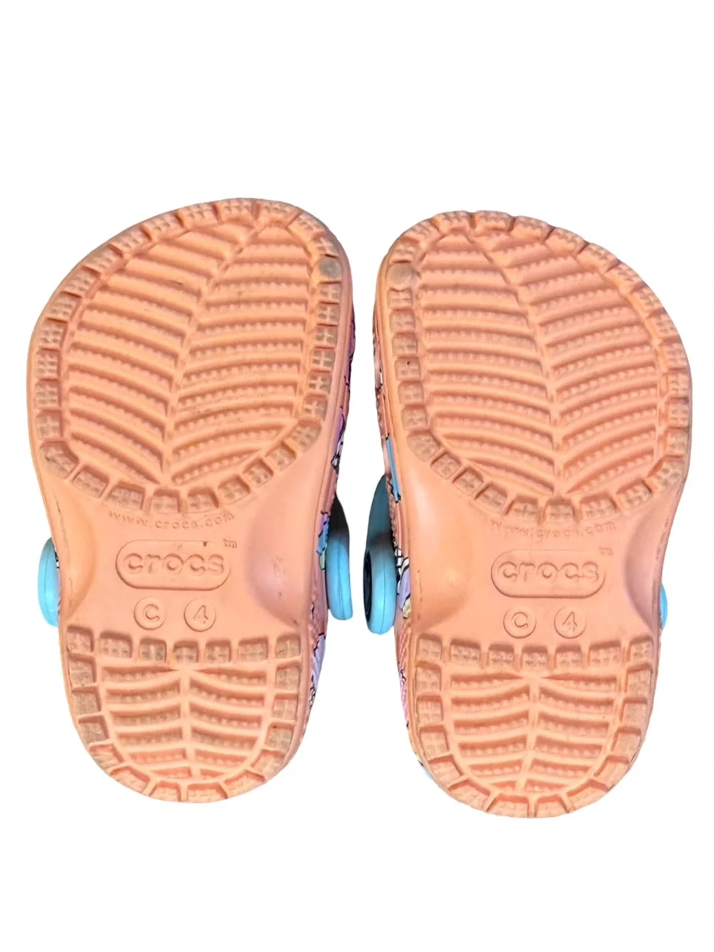 Crocs Toddler Classic Pool Party Ice Cream Clogs Papaya/Blue Children’s Size 4